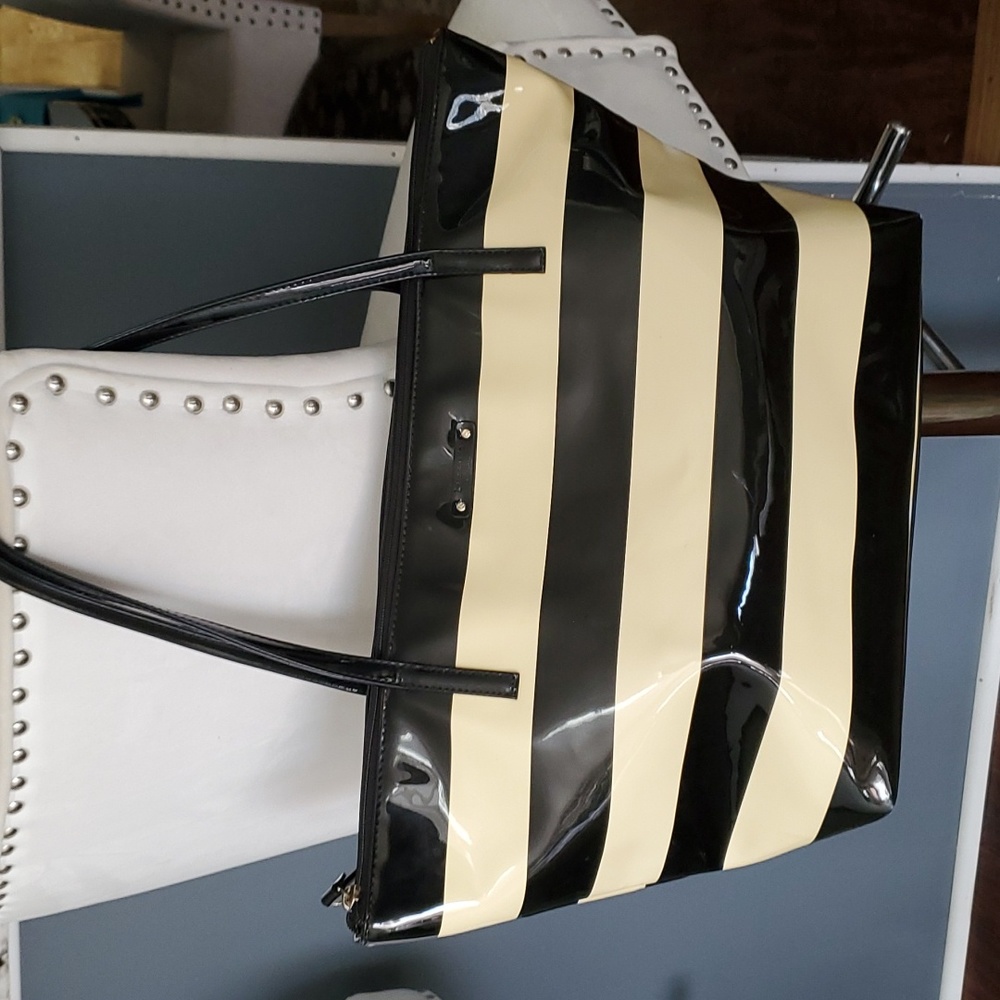 Kate spade penn valley sophie cream black tote bag - Picture 2 of 13